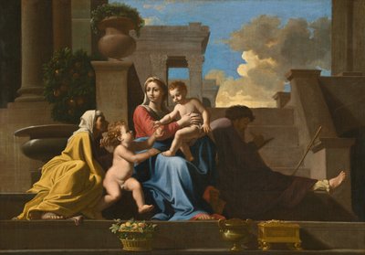 Holy Family on the Steps by after Nicolas Poussin